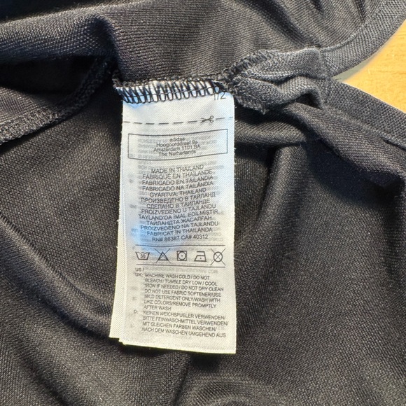 adidas 3-Stripes Primegreen S/S Dress Black White Size M Pockets Golf Tennis - Picture 7 of 12